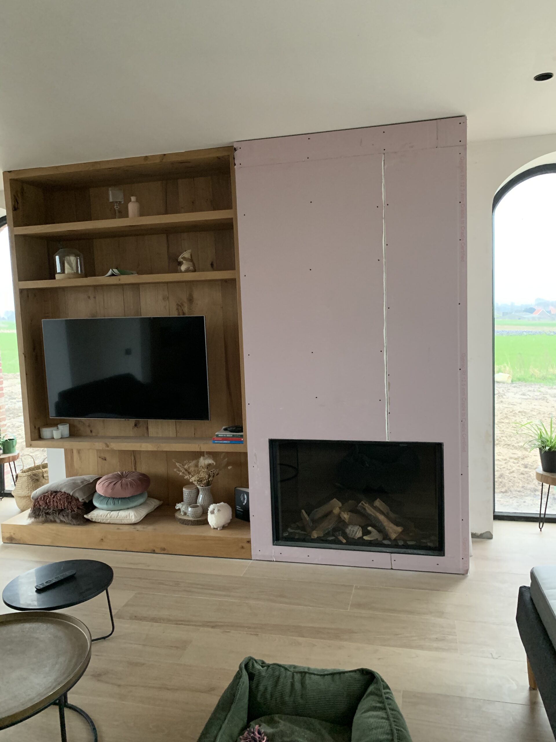 Openhaard in de maak